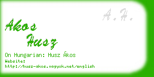 akos husz business card
